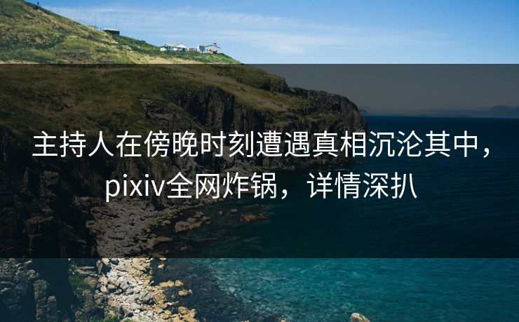 主持人在傍晚时刻遭遇真相沉沦其中，pixiv全网炸锅，详情深扒