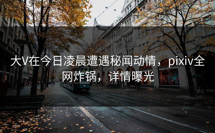大V在今日凌晨遭遇秘闻动情,pixiv全网炸锅,详情曝光